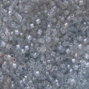 Miyuki Delica Beads 1,6mm DB1677 inside colorlined Silver Smoke 5gr