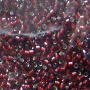 Miyuki Delica Beads 1,6mm DB1685 transparent silverlined Dark Garnet Red 5gr