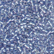 Miyuki Delica Beads 1,6mm DB1762  sparkle sky blue lined rainbow Crystal 5gr