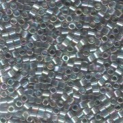 Miyuki Delica Beads 3mm DBL0107 transparent rainbow light steel ca 6,8 Gr.