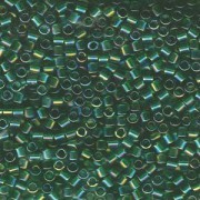 Miyuki Delica Beads 3mm DBL0152 transparent rainbow Green ca 6,8 Gr.