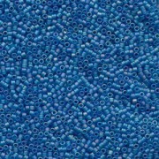 Miyuki Delica Beads 2,2mm DBM0862 transparent rainbow matte Light Blue 7,2 Gr.
