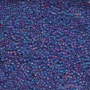 Miyuki Delica Beads 2,2mm DBM0864 transparent rainbow matte Cobalt 7,2 Gr.