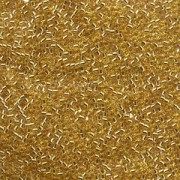 Miyuki Delica Beads 1,3mm DBS0042 transparent silverlined Gold 5gr