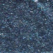 Miyuki Delica Beads 1,6mm Hexcut DBC0085 transparent rainbow Steel Blue 5gr