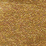 Miyuki Delica Beads 1,6mm DB1241 transparent rainbow Marigold ca 5gr