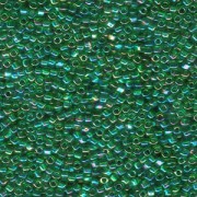 Miyuki Dreieck Beads, Triangle Beads 2,5mm 1154 transparent rainbow Kelly Green 13gr