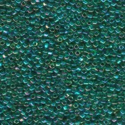 Miyuki Dreieck Beads, Triangle Beads 2,5mm 1159 transparent rainbow Medium Green 13gr