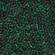 Miyuki Dreieck Beads, Triangle Beads 2,5mm 1806 transparent silverlined Emerald Green 13gr