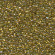 Miyuki Dreieck Beads, Triangle Beads 2,5mm 1817 colorlined Peridot Amber 13gr