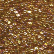 Miyuki Dreieck Beads, Triangle Beads 5mm 1152 transparent rainbow Amber 12gr