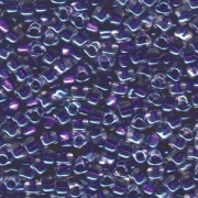 Miyuki Dreieck Beads, Triangle Beads 5mm 1558 transparent sprakling Dark Amethystlined Clear 12gr