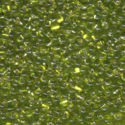 Miyuki Drop Beads 2,8mm 0014 transparent silverlined Lime Green 9gr.
