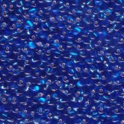 Miyuki Drop Beads 2,8mm 0019 transparent silverlined Sapphire Blue 9gr.