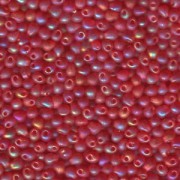 Miyuki Drop Beads 2,8mm 0140FR transparent rainbow matt Red 9gr.