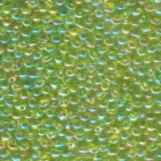 Miyuki Drop Beads 2,8mm 0258 transparent rainbow Lime Green 9gr.