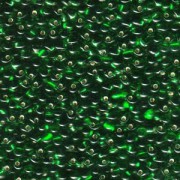 Miyuki Drop Beads 3,4mm 0016 transparent silverlined Kelly Green 10gr