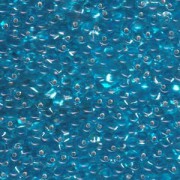 Miyuki Drop Beads 3,4mm 0018 transparent silverlined Blue Topaz 10gr