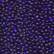 Miyuki Drop Beads 3,4mm 0020 transparent silverlined Cobalt Blue 10gr