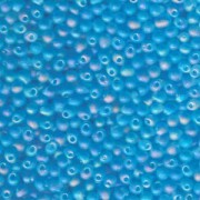 Miyuki Drop Beads 3,4mm 0148FR transparent rainbow matt Blue Topaz 10gr