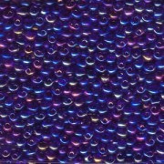 Miyuki Drop Beads 3,4mm 0177 transparent rainbow Purple 10gr