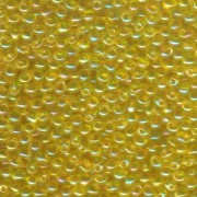 Miyuki Drop Beads 3,4mm 0252 transparent rainbow Orange Gold 10gr