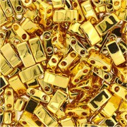 Miyuki Halb Tila Beads 2,2x5mm Plated 24Karat Gold HTL0191 ca 7,8gr