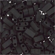 Miyuki Halb Tila Beads 2,2x5mm matt Black HTL0401F ca 7,8gr