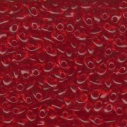 Miyuki Long Magatama Beads 4x7mm ca8,5gr 0140 transparent Medium Red