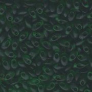 Miyuki Long Magatama Beads 4x7mm ca8,5gr 0146F transparent matt Green