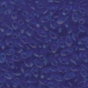 Miyuki Long Magatama Beads 4x7mm ca8,5gr 0150F transparent matt Sapphire Blue