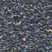 Miyuki Long Magatama Beads 4x7mm ca8,5gr 0283 rainbow noirlined Crystal