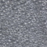 Miyuki Magatama Beads 4mm 2106F transparent matte Pale Grey ca 24gr