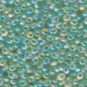 Miyuki Magatama Beads 4mm 2134F transparent irisierend matte Pale Green ca 24gr