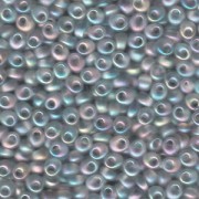 Miyuki Magatama Beads 4mm 2136F transparent irisierend matte Pale Grey ca 24gr