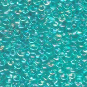 Miyuki Magatama Beads 4mm 2154 transparent irisierend Mintgreen ca 24gr