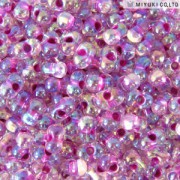 Miyuki Berry Beads 2,5x4,5mm BB0264 Crystal Lt Magenta inside colorlined rainbow ca 9gr