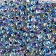 Miyuki Berry Beads 2,5x4,5mm BB0283 Crystal Steel inside colorlined rainbow ca 9gr