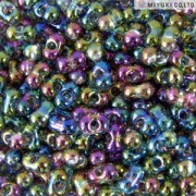 Miyuki Berry Beads 2,5x4,5mm BB2440 Light Steel Transparent Luster rainbow ca 9gr