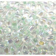 Miyuki Tropfen Beads 3x5,5mm 0271 light mintgreen lined rainbow Crystal ca 25gr