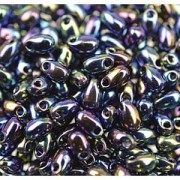 Miyuki Tropfen Beads 3x5,5mm 0455 rainbow metallic Blue ca 25gr