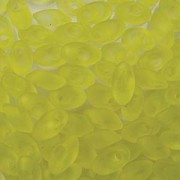 Miyuki Long Magatama Beads 4x7mm ca8,5gr 2101F transparent matt pale Yellow