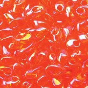Miyuki Long Magatama Beads 4x7mm ca8,5gr 0253 transparent rainbow Orange