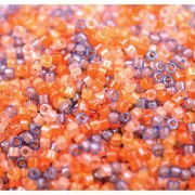 Miyuki Delica Beads Neon Mix02 1,6mm DB2062 luminous Orange Sands ca 5gr