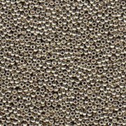 Miyuki Rocailles Beads 4mm 4221 Duracoat galvanized light Smoky Pewter 20gr
