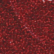 Miyuki Rocailles Beads 3mm 0011 transparent silverlined Dark Red ca 13gr