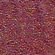 Miyuki Rocailles Beads 3mm 0141 FR transparent matte rainbow Red ca 13gr