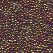 Miyuki Rocailles Beads 3mm 0188 metallic irisierend Purple Gold ca 13gr
