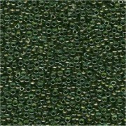 Miyuki Rocailles Beads 3mm 0229 colorlined crystal Olive Green ca 13gr