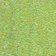 Miyuki Rocailles Beads 3mm 0258 transparent rainbow Lime Green ca 13gr
